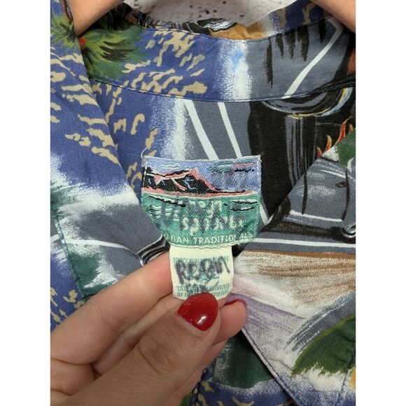 Vintage Reyn Spooner Shirt Mens 2XL Cars Hawaiian‎ Button Up Sport Hawaiian - Picture 2 of 8